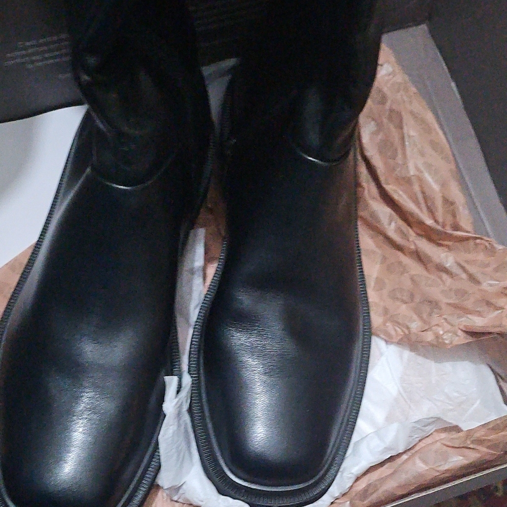 Black Over-the-Knee Women's Boots - Picture 6 of 7
